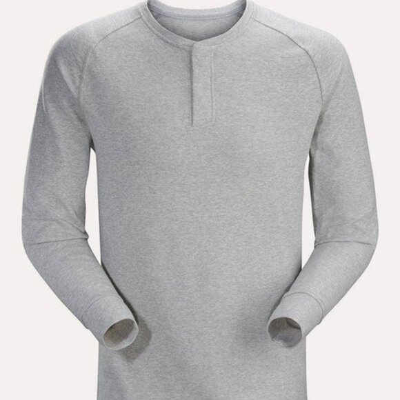ARC`TERYX Size L Gray Men's Long Sleeve Sirrus Henley - Picture 1 of 7